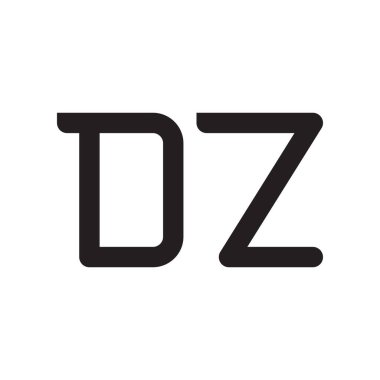 dz ilk harf vektör logo simgesi