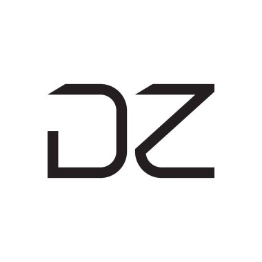 dz ilk harf vektör logo simgesi
