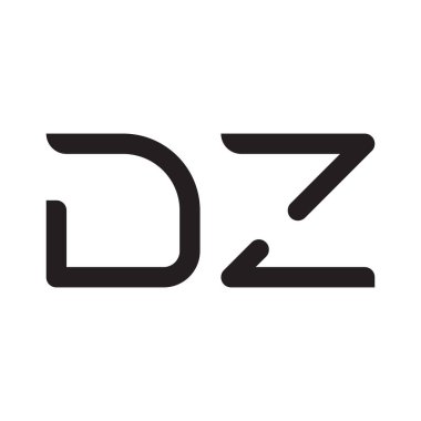 dz ilk harf vektör logo simgesi