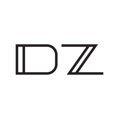 dz ilk harf vektör logo simgesi