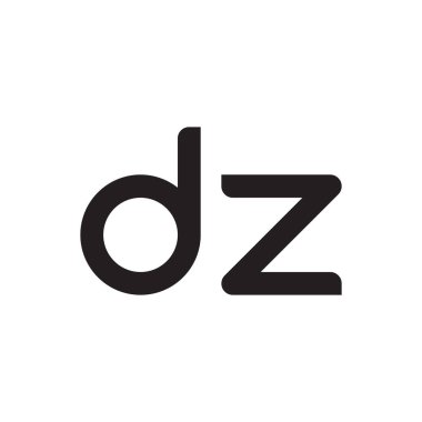 dz ilk harf vektör logo simgesi