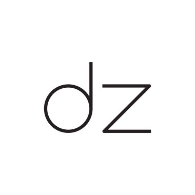 dz ilk harf vektör logo simgesi