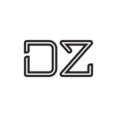 dz ilk harf vektör logo simgesi