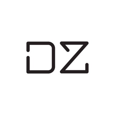 dz ilk harf vektör logo simgesi