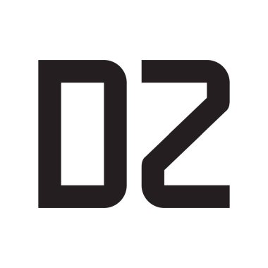 dz ilk harf vektör logo simgesi