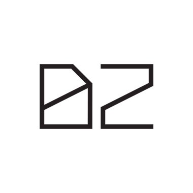 dz ilk harf vektör logo simgesi
