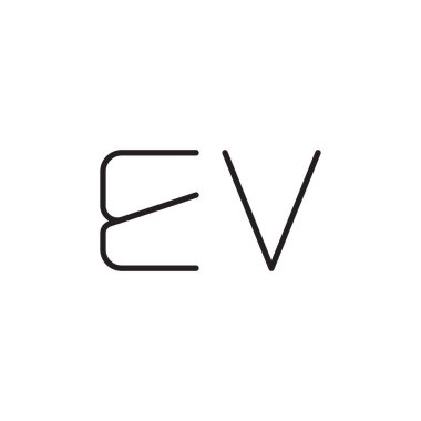 ilk harf vektör logo simgesi