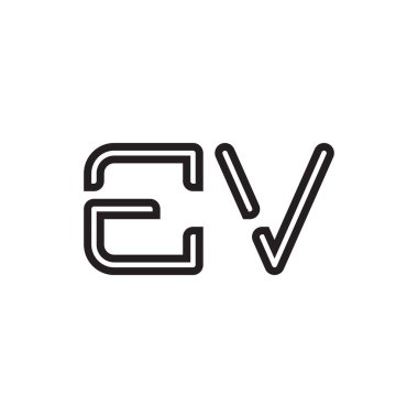 ilk harf vektör logo simgesi