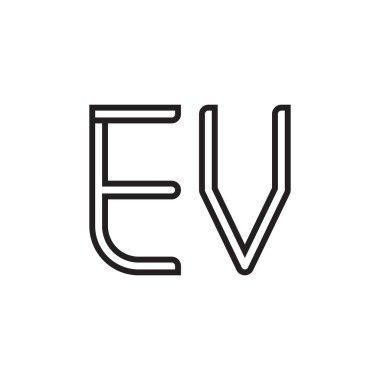 ilk harf vektör logo simgesi