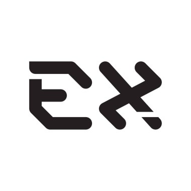 ex ilk harf vektör logo simgesi