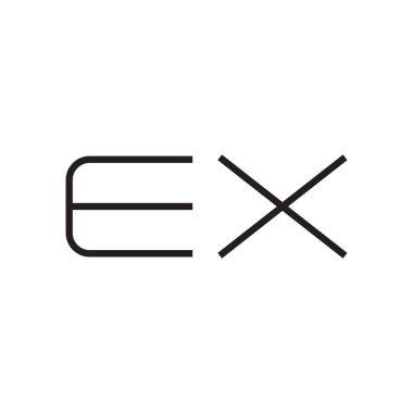 ex ilk harf vektör logo simgesi
