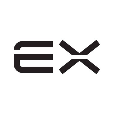 ex ilk harf vektör logo simgesi
