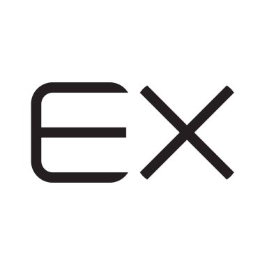 ex ilk harf vektör logo simgesi