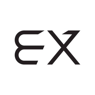 ex ilk harf vektör logo simgesi