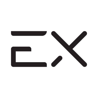ex ilk harf vektör logo simgesi