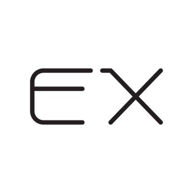 ex ilk harf vektör logo simgesi