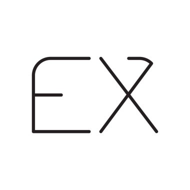 ex ilk harf vektör logo simgesi