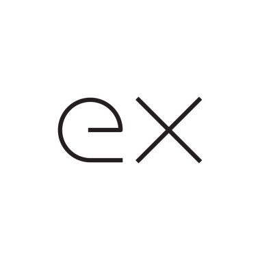 ex ilk harf vektör logo simgesi