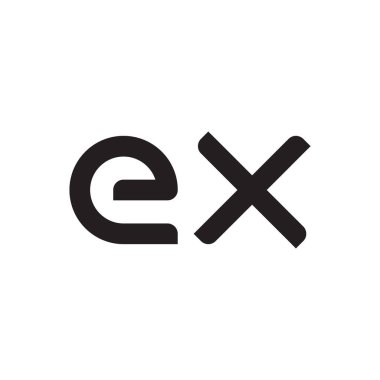 ex ilk harf vektör logo simgesi