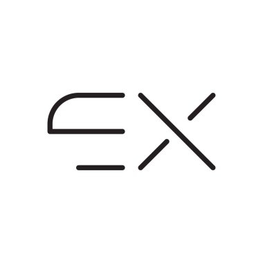 ex ilk harf vektör logo simgesi