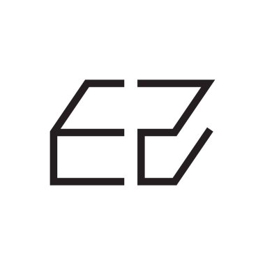 ez ilk harf vektör logosu simgesi