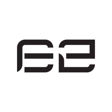 ez ilk harf vektör logosu simgesi