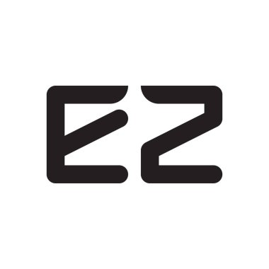 ez ilk harf vektör logosu simgesi