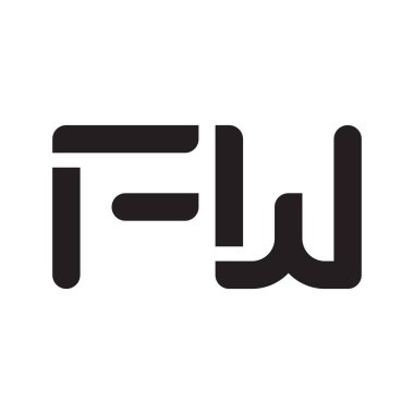 fw ilk harf vektör logo simgesi