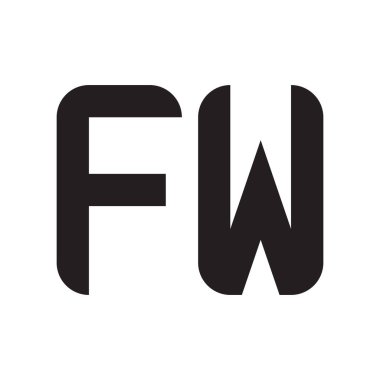 fw ilk harf vektör logo simgesi