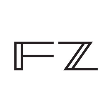 fz ilk harf vektör logosu simgesi