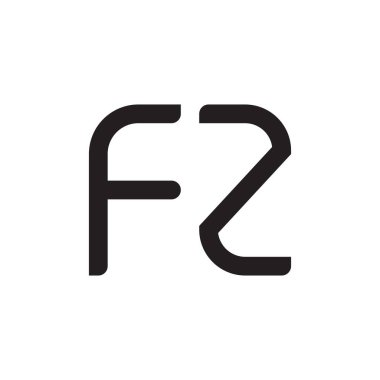 fz ilk harf vektör logosu simgesi