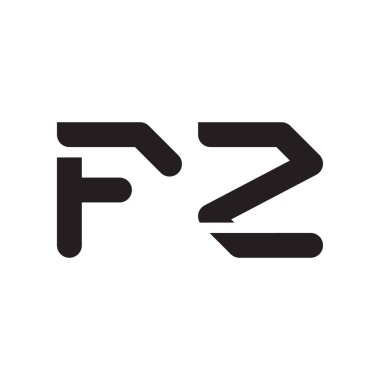 fz ilk harf vektör logosu simgesi