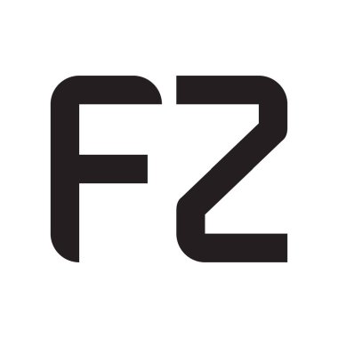 fz ilk harf vektör logosu simgesi