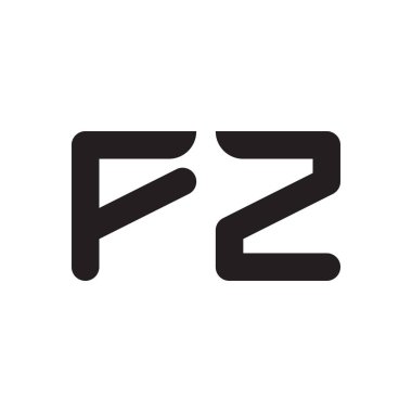 fz ilk harf vektör logosu simgesi