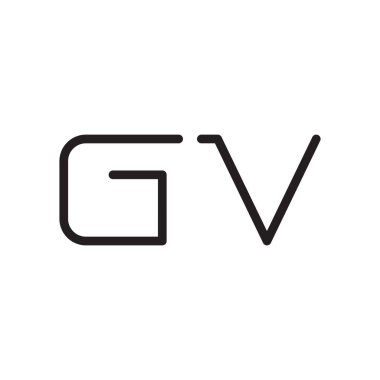 gv ilk harf vektör logo simgesi