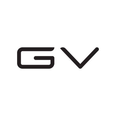 gv ilk harf vektör logo simgesi
