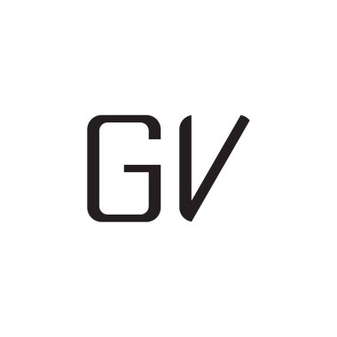 gv ilk harf vektör logo simgesi