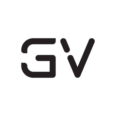gv ilk harf vektör logo simgesi