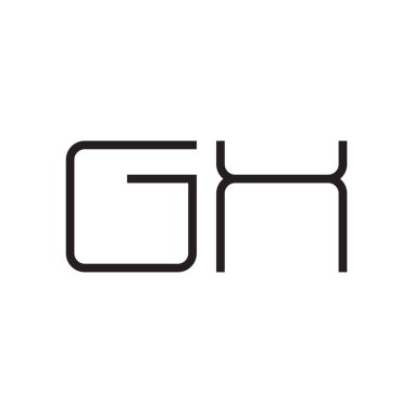 gx ilk harf vektör logo simgesi