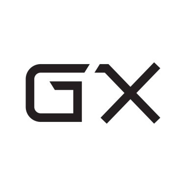 gx ilk harf vektör logo simgesi