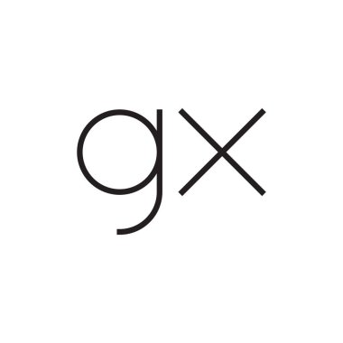 gx ilk harf vektör logo simgesi