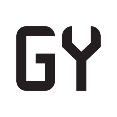 gy ilk harf vektör logo simgesi