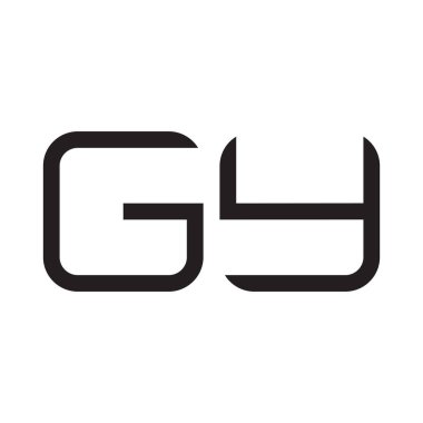 gy ilk harf vektör logo simgesi
