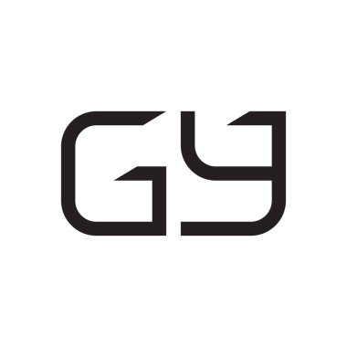 gy ilk harf vektör logo simgesi