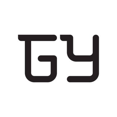gy ilk harf vektör logo simgesi
