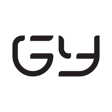 gy ilk harf vektör logo simgesi