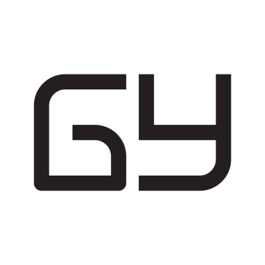 gy ilk harf vektör logo simgesi