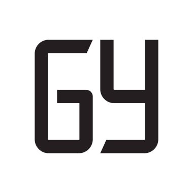 gy ilk harf vektör logo simgesi