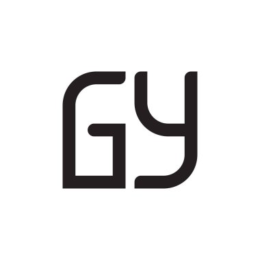 gy ilk harf vektör logo simgesi
