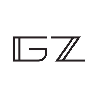gz ilk harf vektör logo simgesi